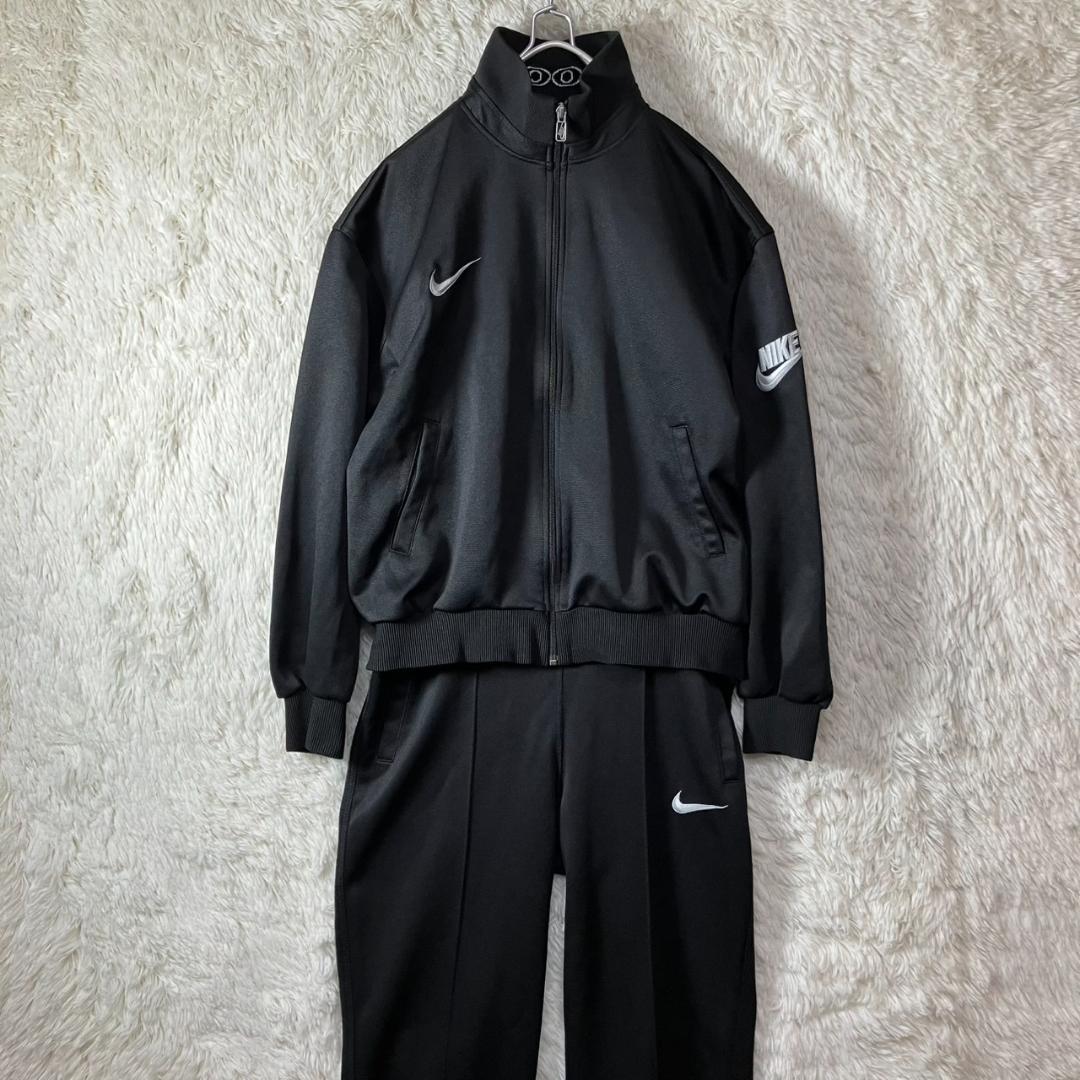 90s 美品 ナイキ 白タグ セットアップジャージ 上下 刺繍ロゴ 日本製 XL