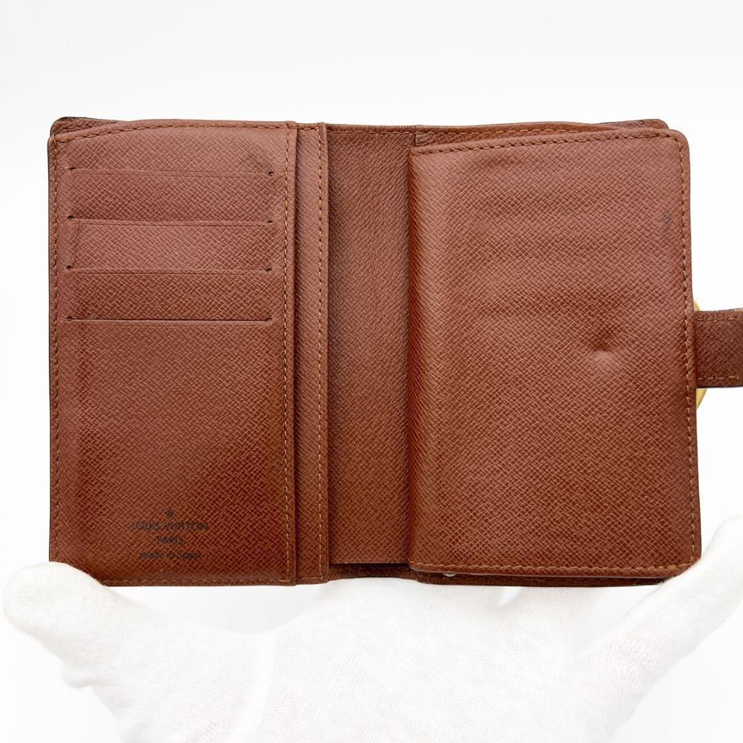 【美品】ヴィトン モノグラム ヴィエノワ 二つ折り がま口 財布 M61663