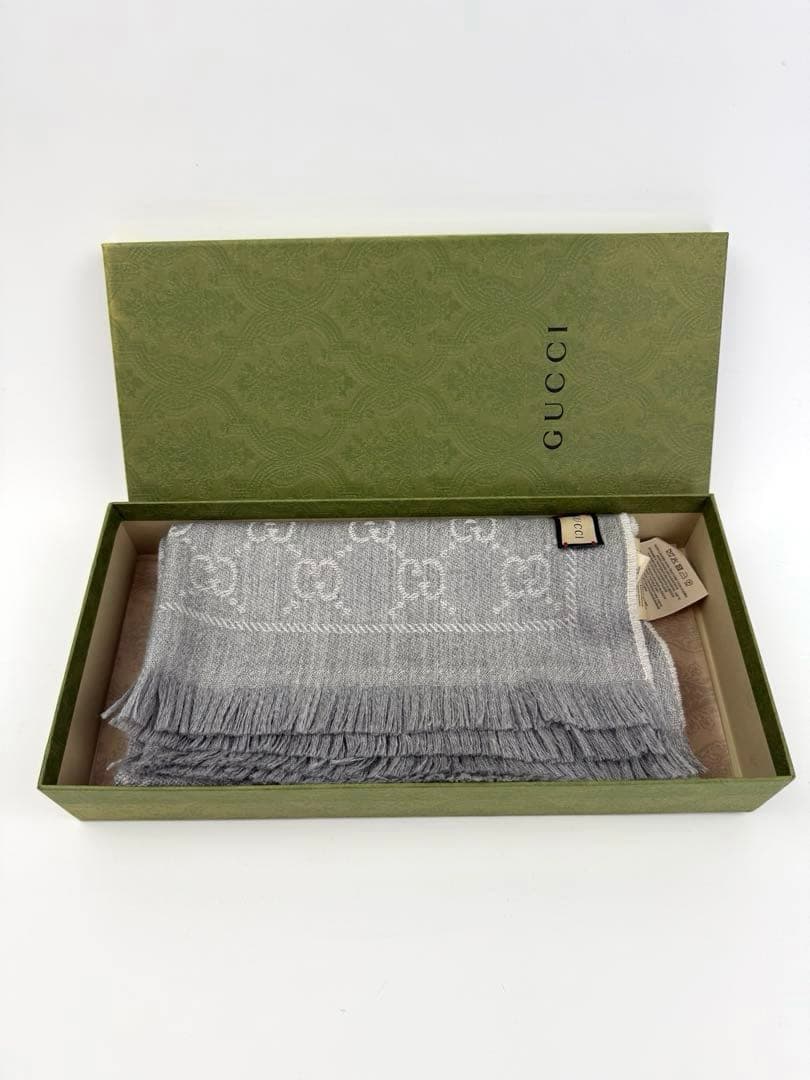 【極美品】GUCCI グッチ GG リバーシブルマフラー ユニセックス