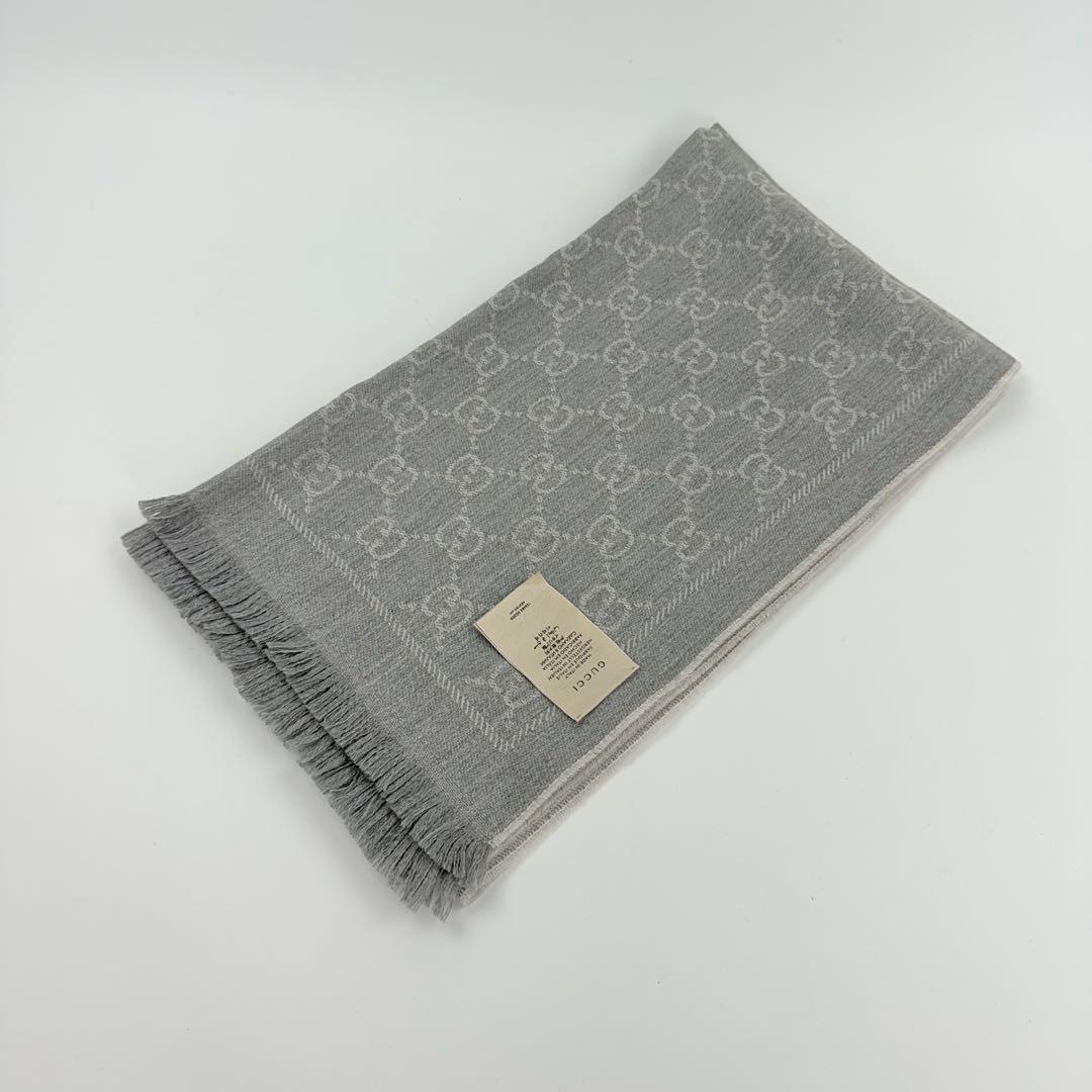 【極美品】GUCCI グッチ GG リバーシブルマフラー ユニセックス