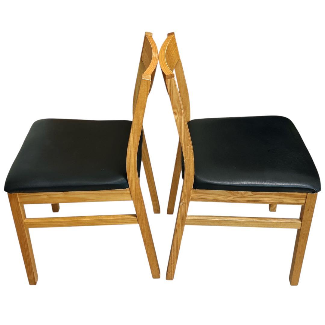 タモ材 無印良品 良品計画 椅子 ダイニングチェア 2脚セット