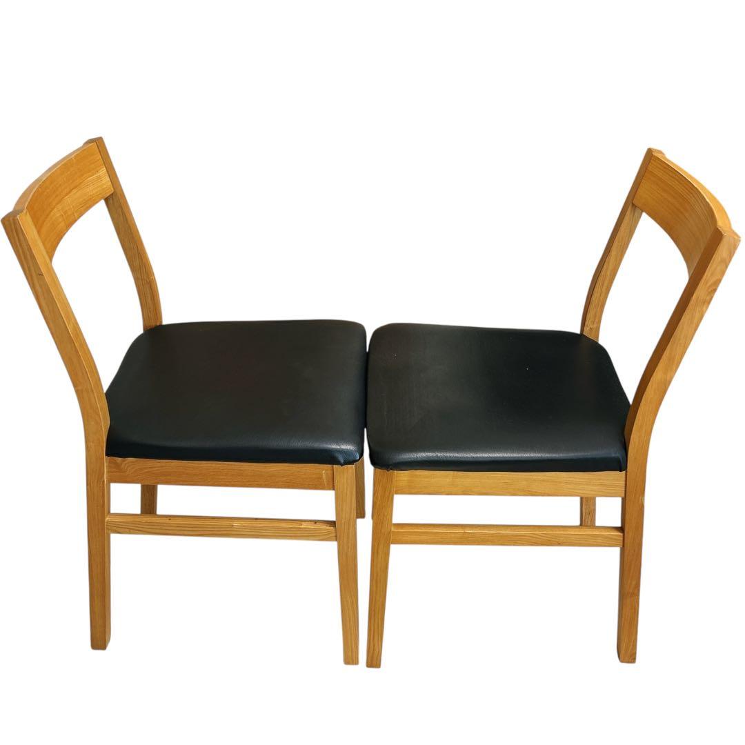 タモ材 無印良品 良品計画 椅子 ダイニングチェア 2脚セット