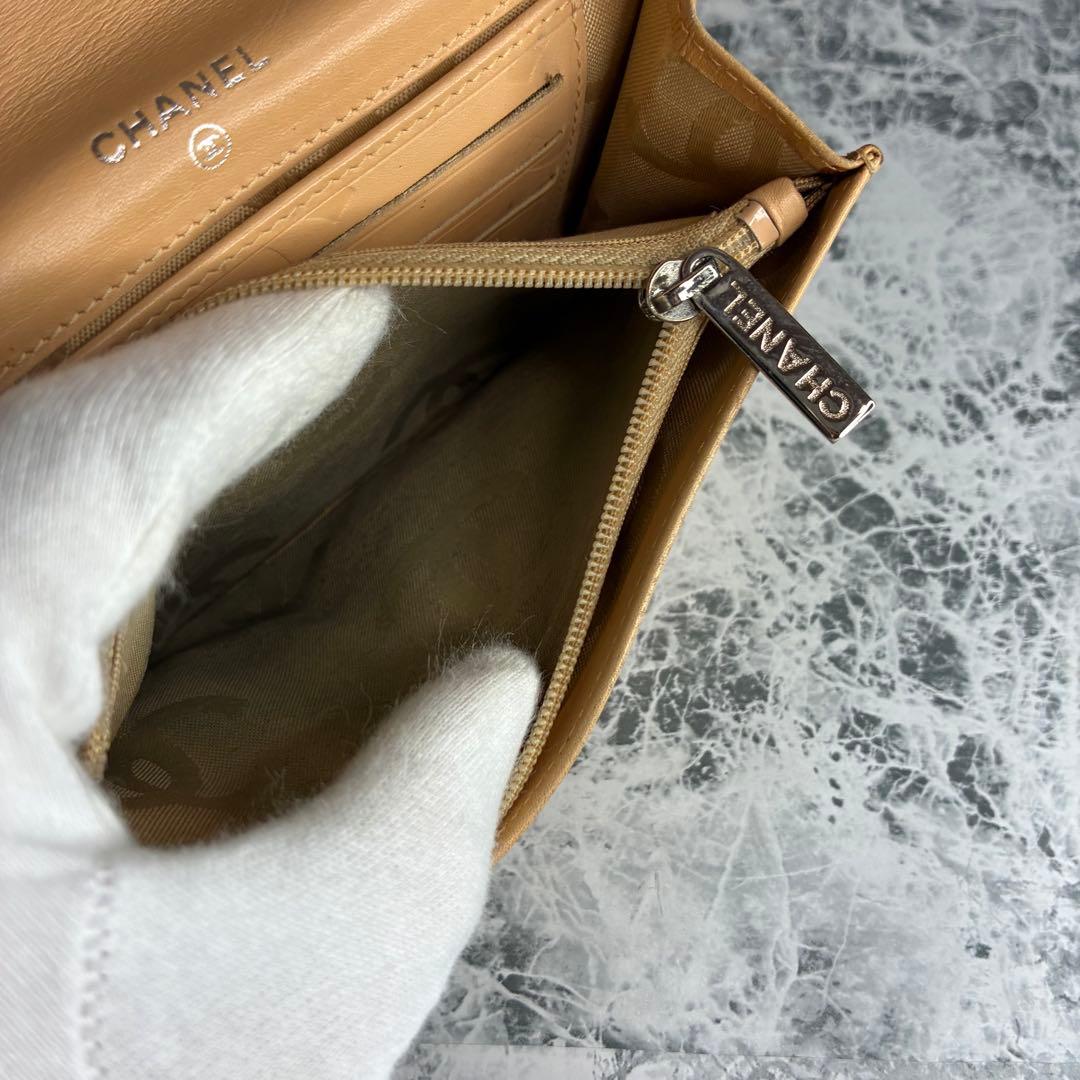 ✨CHANEL✨　シャネル　折り財布　カンボンライン　ケース　カードケース