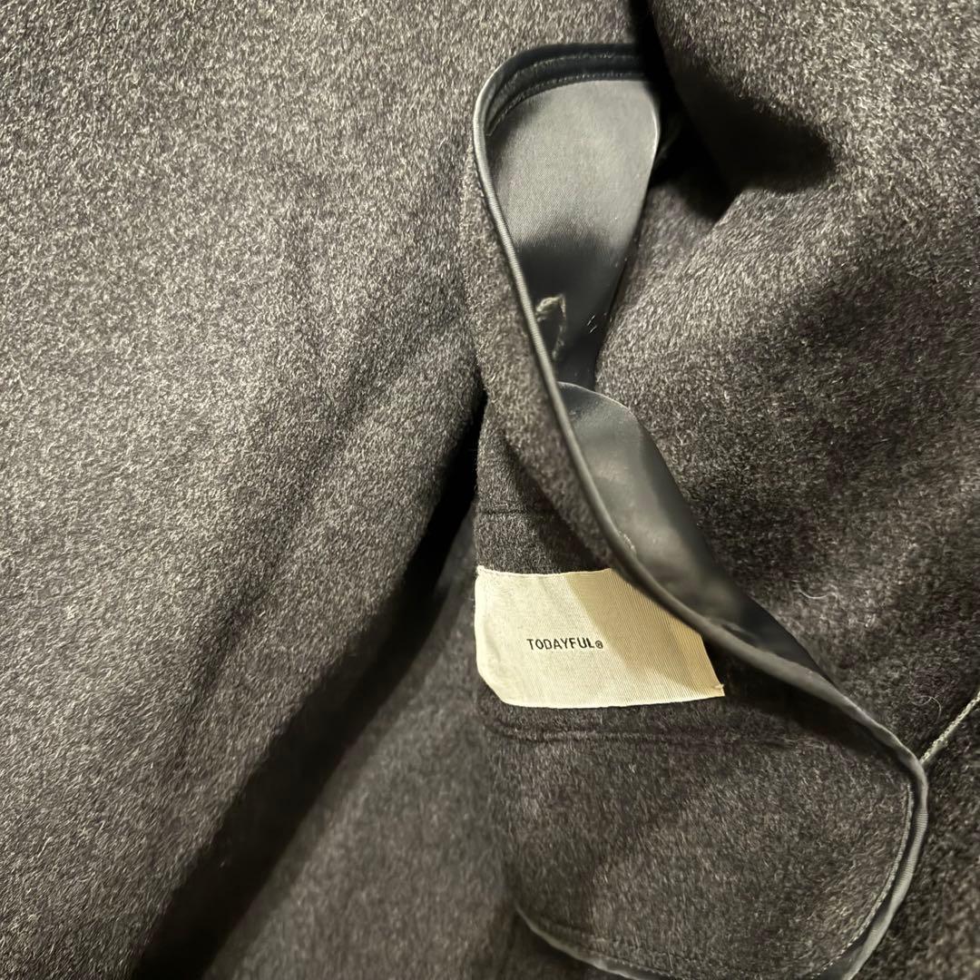 TODAYFUL Stole Wool Coat ストールウールコート　38 M