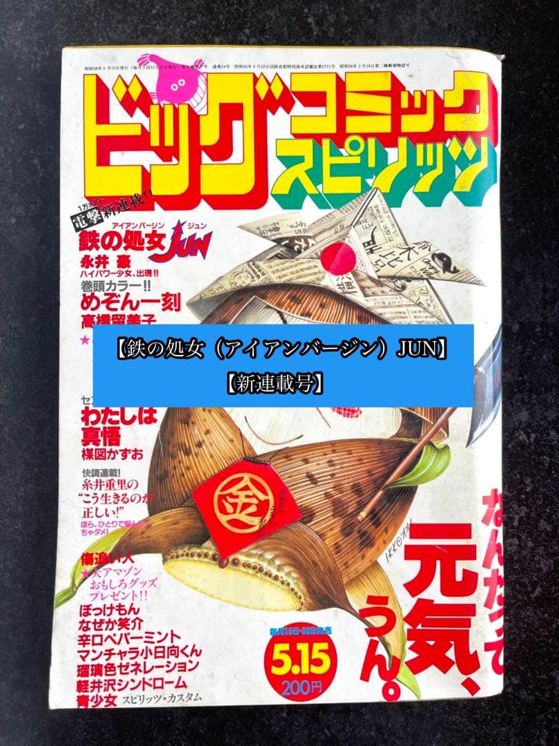 ●ビッグコミックスピリッツ 1983年 No.9 ●新連載 鉄の処女JUN