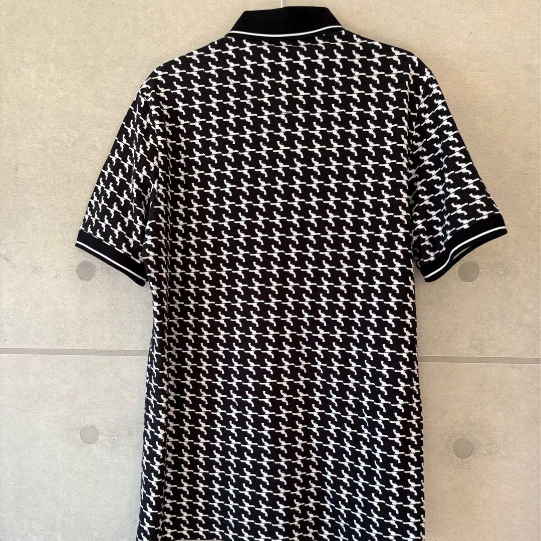 Dolce & Gabbana 総柄半袖ポロシャツ 王冠刺繍