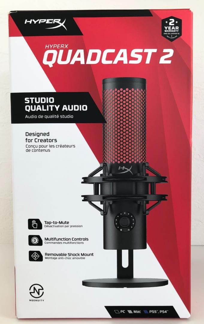 HyperX QuadCast2 コンデンサーマイク ゲーミングマイク