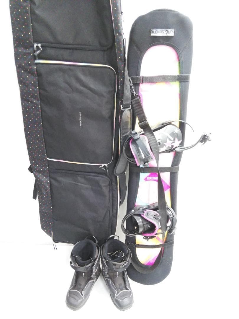 激安！ レディース スノーボード ケース付き5点セット 135+24cm