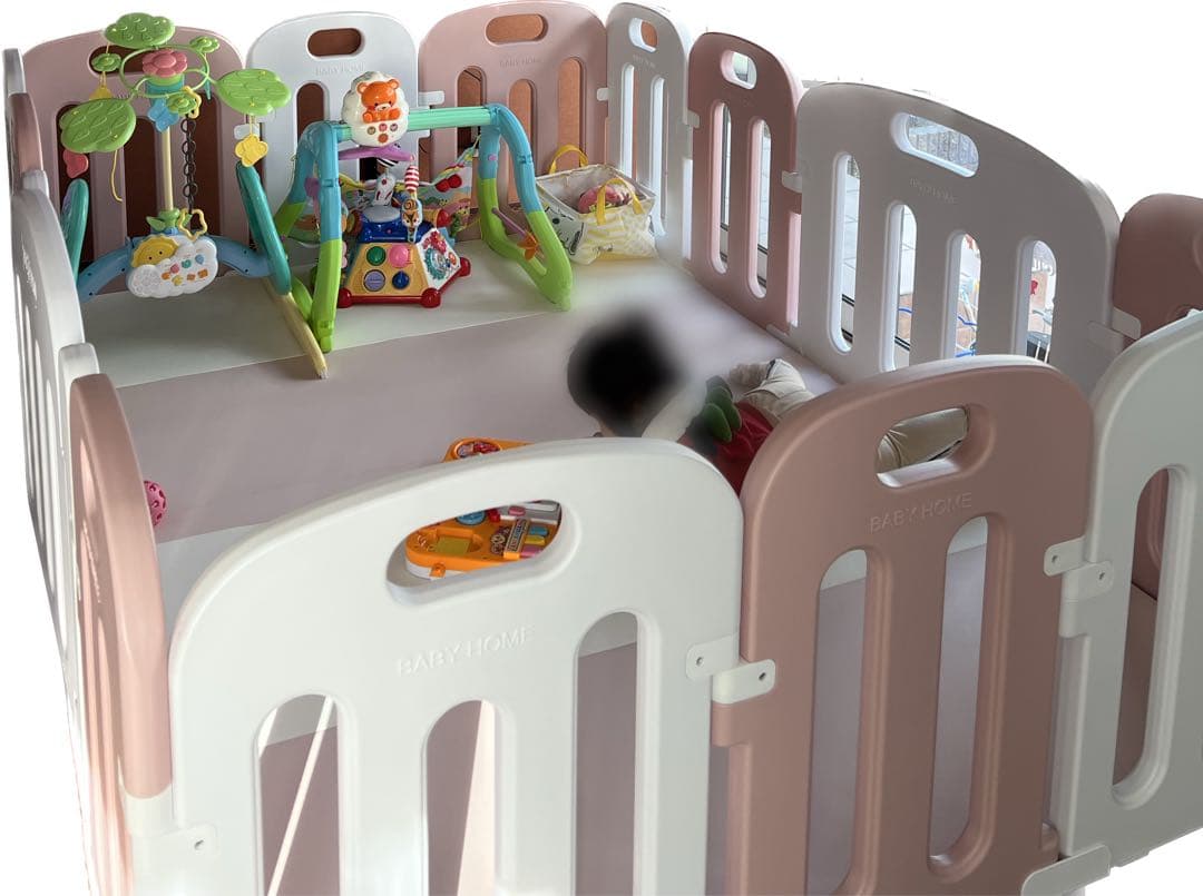 ベビーサークル　Baby  ホワイト　ピンク　サークル