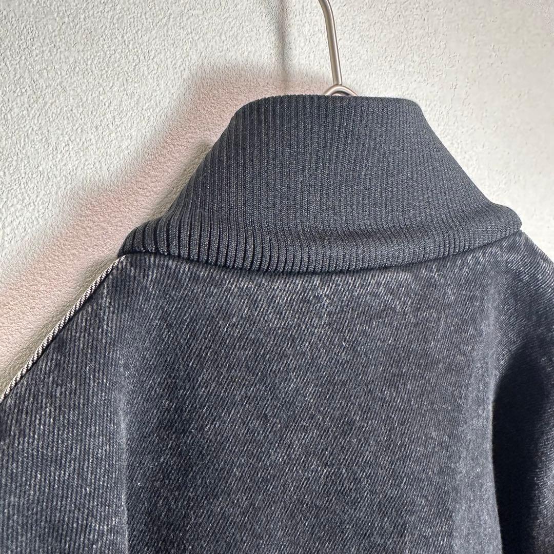 【新品タグ付き】アディダス　デニムジャケット　クロップド丈　ブラックy2k S