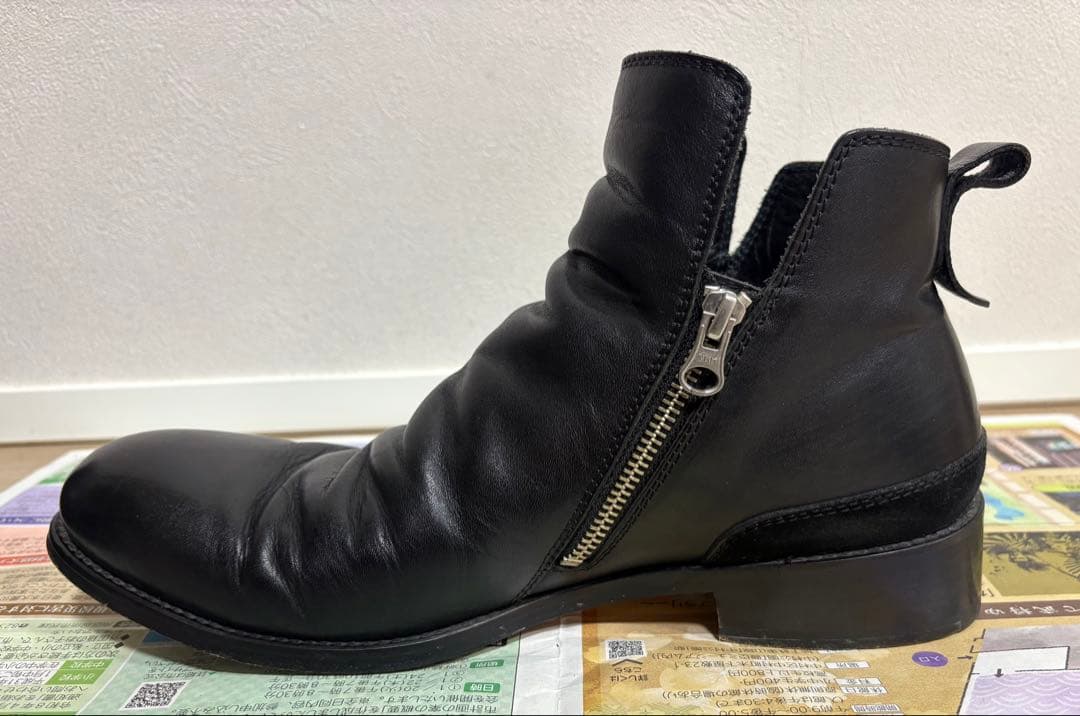 PADRONE 定価約4万円 サイズ42 サイドジップ ショートブーツ