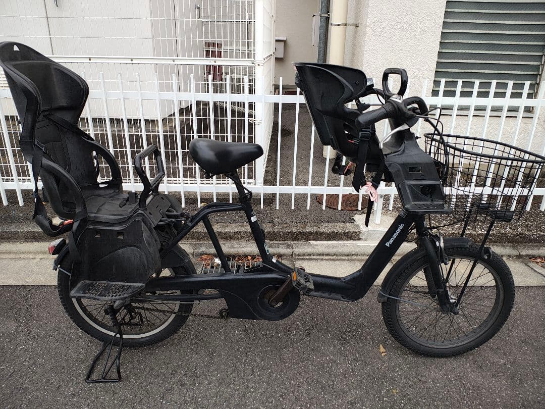 電動自転車　パナソニック　Panasonic 黒　ブラック　子供乗　26インチ