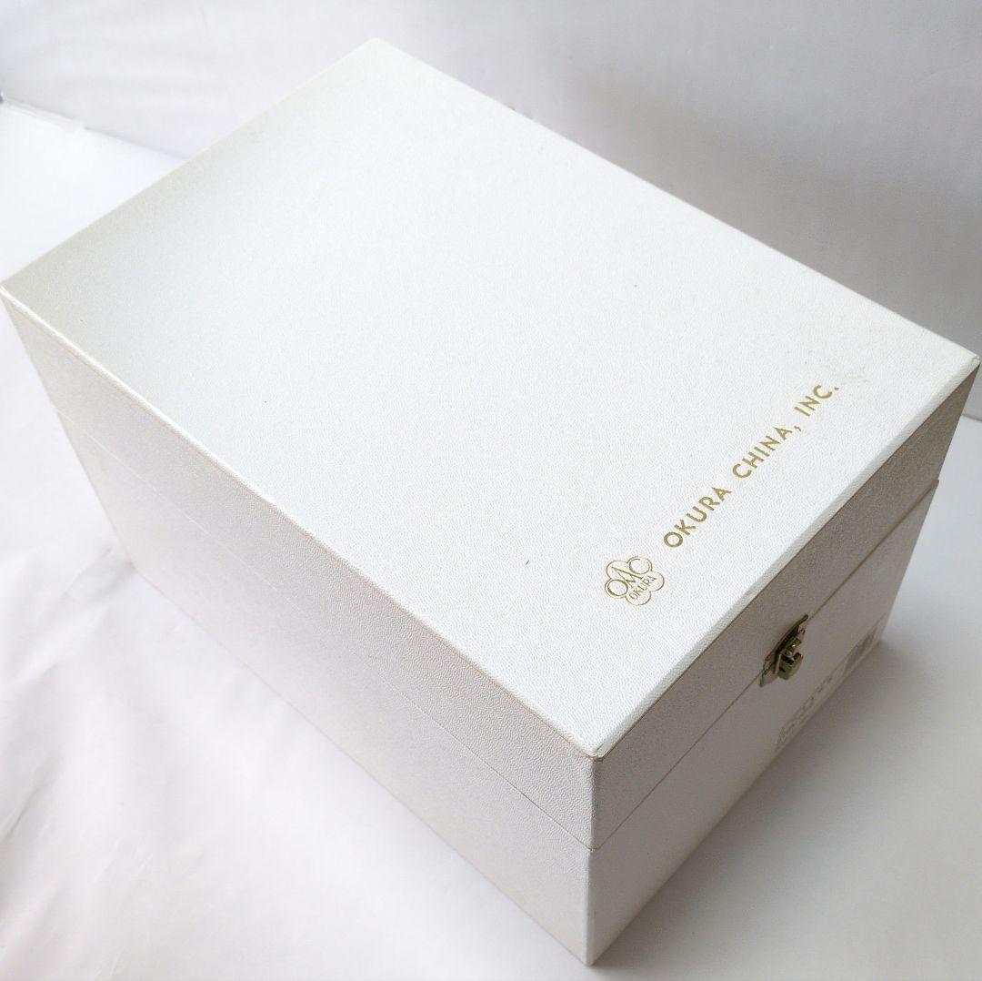 【未使用保管品】大倉陶園 OKURA 金蝕呉須 鶴鯉紋 花瓶 花生　28cm