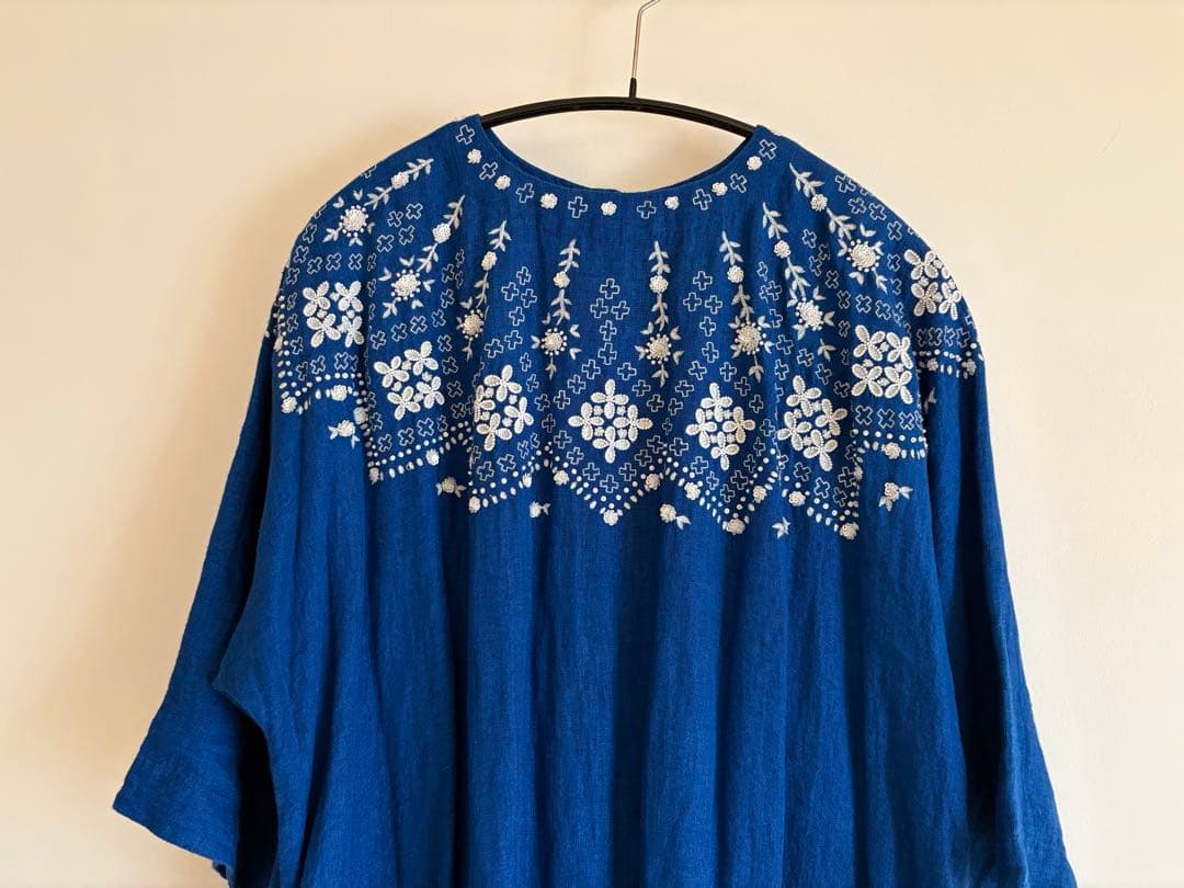 【1日セール】AODRESS アオドレス ノルディックエンブロイダリーワンピース