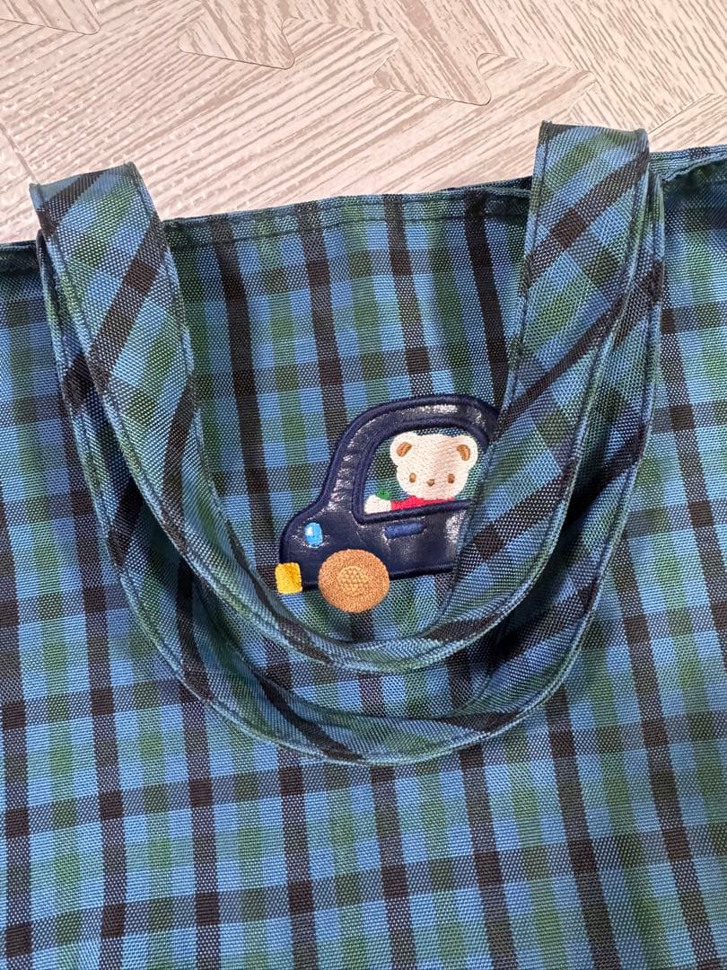 ♡大人気完売品♡ファミリア 青チェック トートバッグ