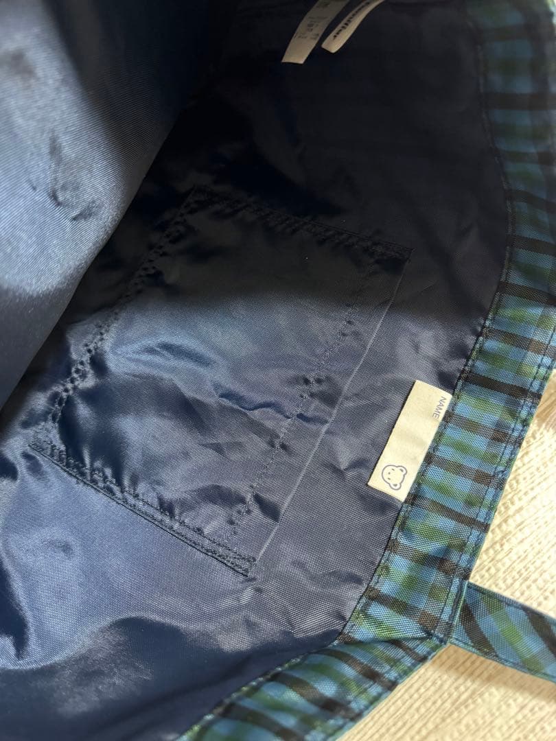 ♡大人気完売品♡ファミリア 青チェック トートバッグ