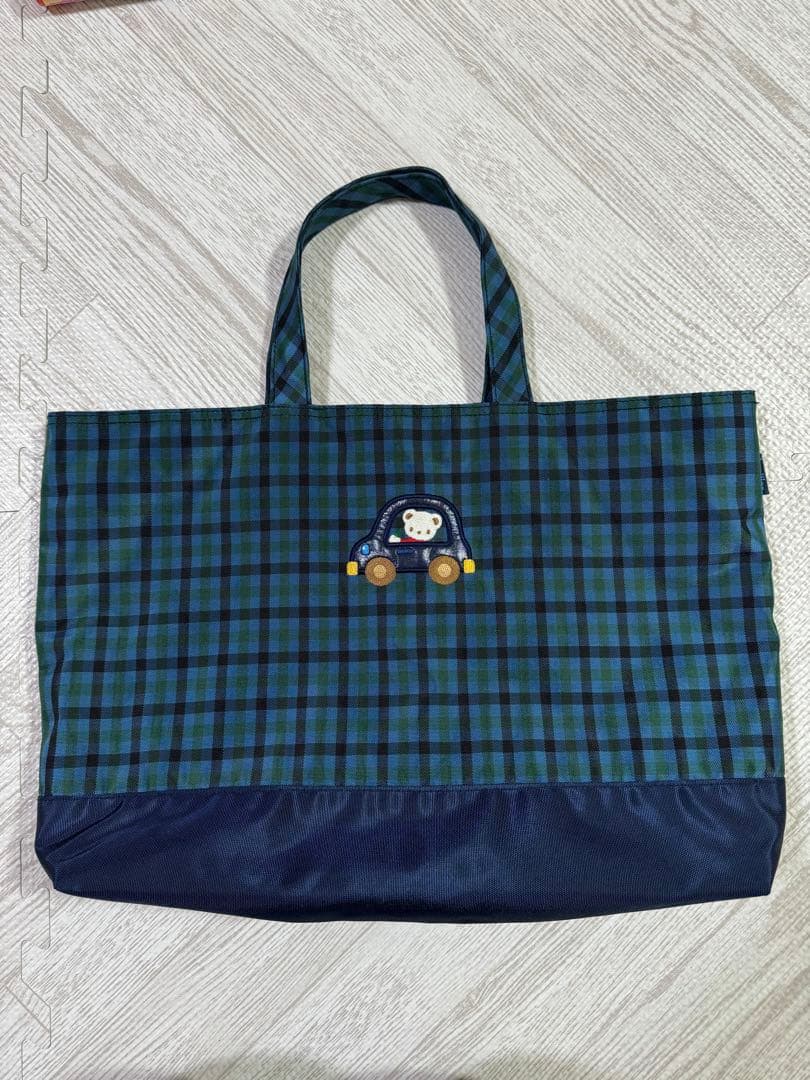 ♡大人気完売品♡ファミリア 青チェック トートバッグ