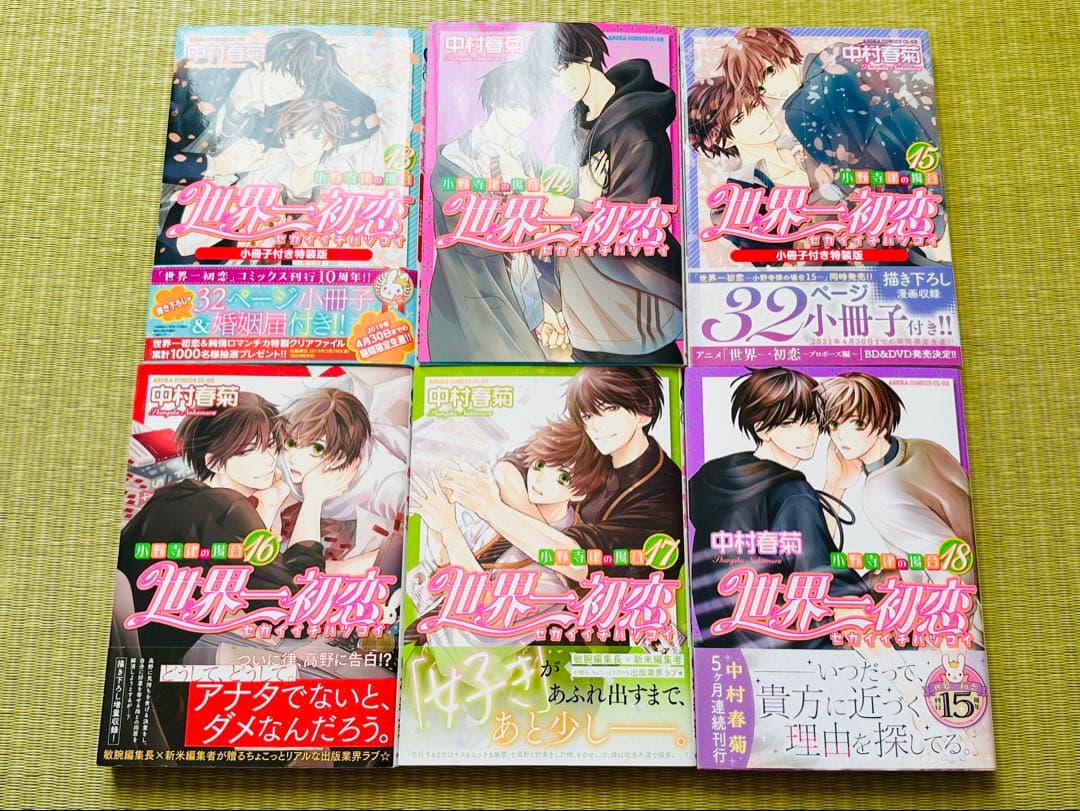 世界一初恋 全20巻 全巻セット 特装版 小冊子 6冊＋6巻DVD 中村春菊
