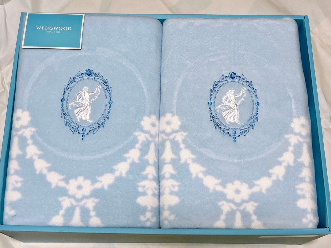 ウェッジウッド  綿毛布 2枚組 日本製 西川