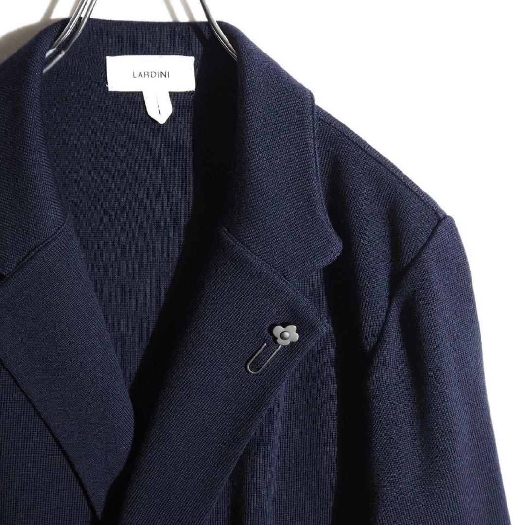 ラルディーニ⭐️ミラノリブ⭐️ウール⭐️ネイビーダブル⭐️現行モデル S 46 GUJI