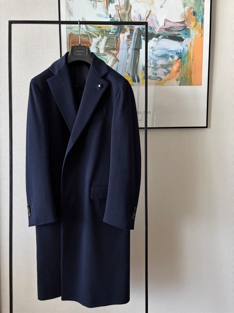 ラルディーニ　チェスターコート　ネイビー　サイズ50