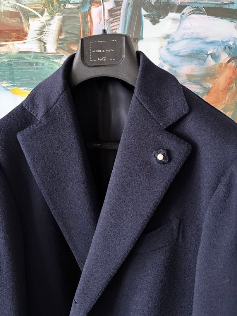 ラルディーニ　チェスターコート　ネイビー　サイズ50