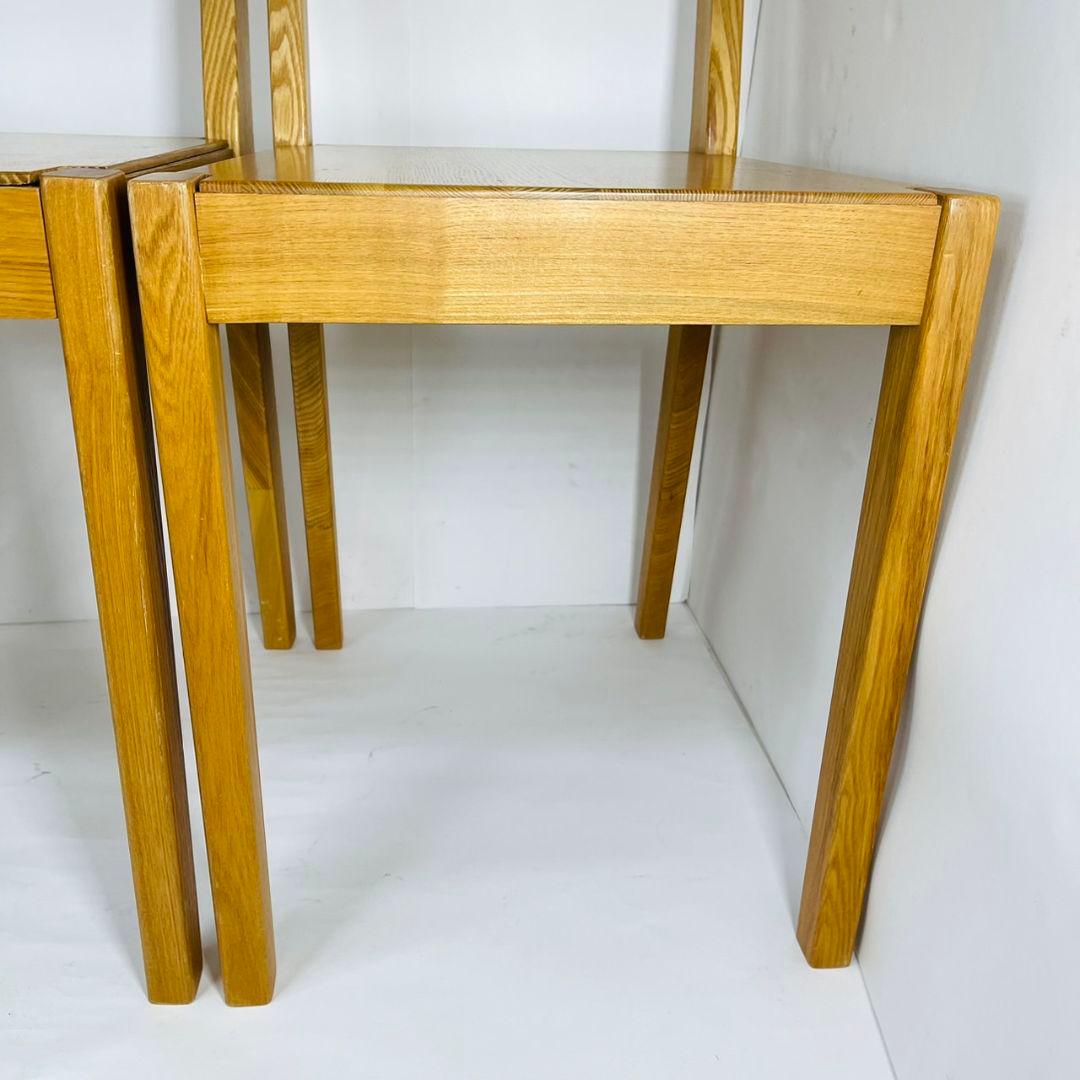 無印良品 ダイニングチェア 2脚セット 椅子 天然木 タモ材 廃番品　②