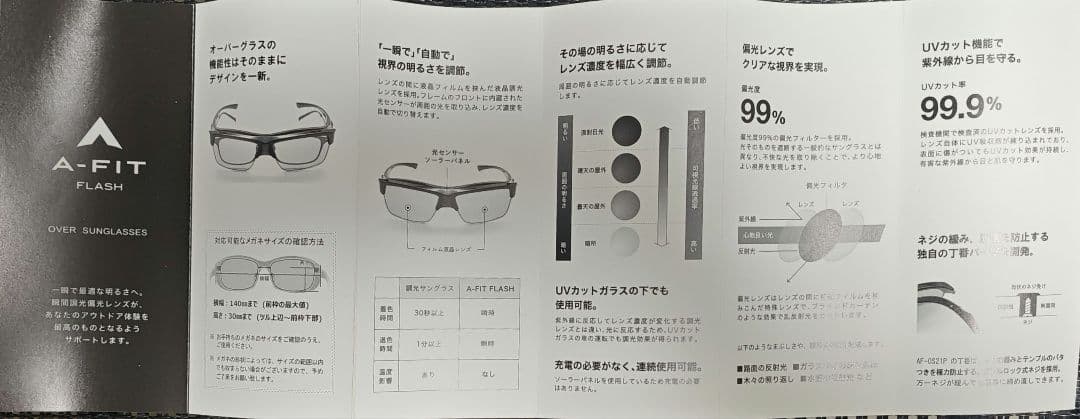 光*様 A-FIT（エーフィット）瞬間調光 オーバーサングラス AF-OS21P