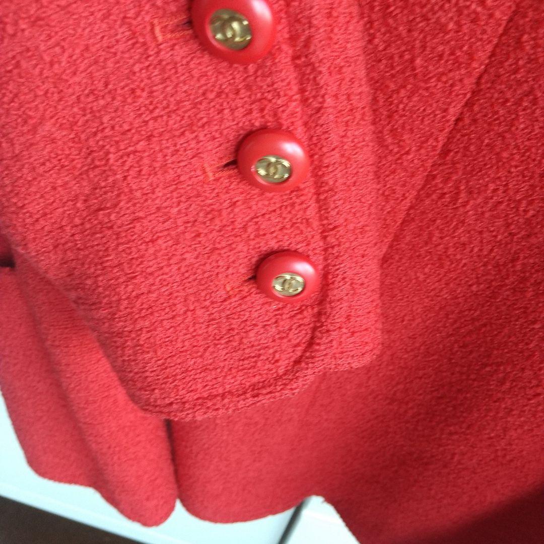 CHANEL 優雅なチェスターコート風ロングジャケット定番ココボタンsize34