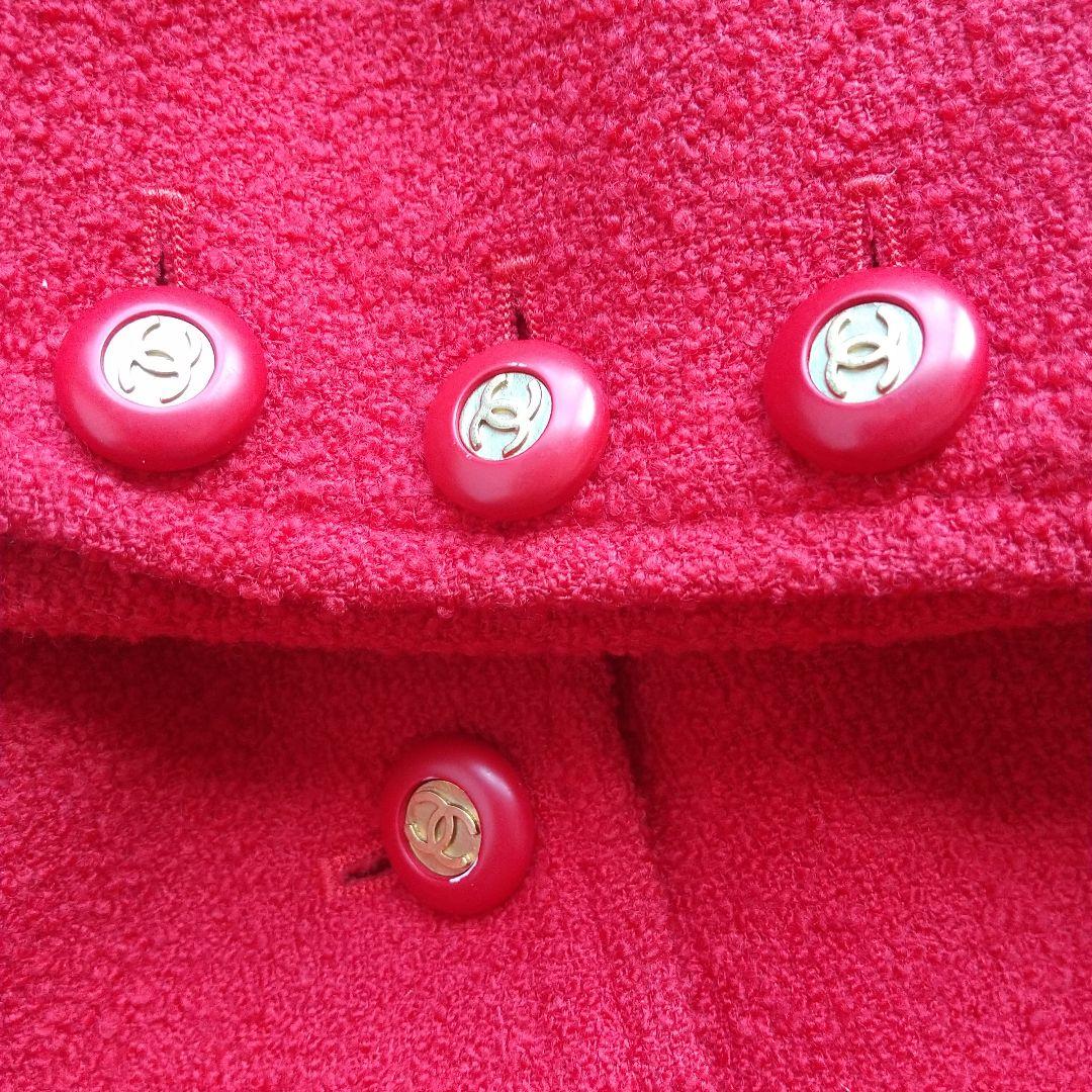 CHANEL 優雅なチェスターコート風ロングジャケット定番ココボタンsize34