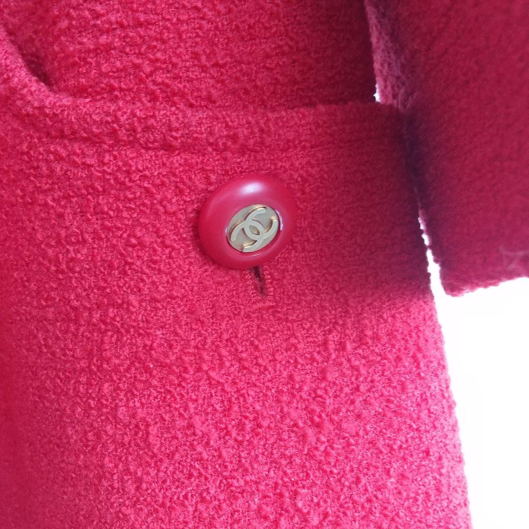 CHANEL 優雅なチェスターコート風ロングジャケット定番ココボタンsize34