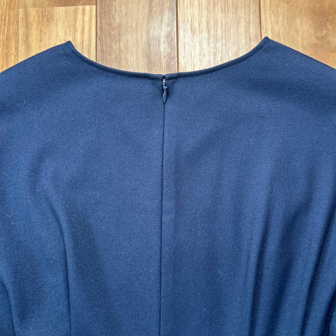 VERMEIL par iena ツイルウエストシェイプ パフスリーブワンピース