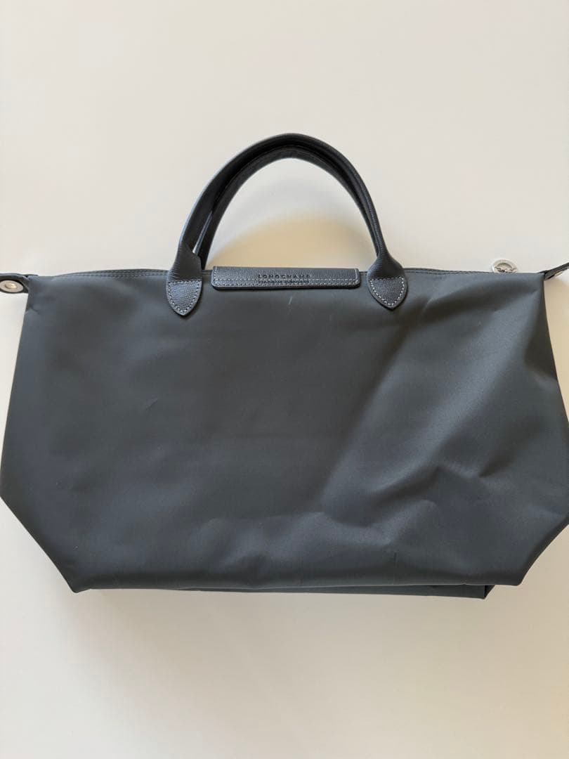 ロンシャン Longchamp プリアージュ M レザー ナイロン グレー