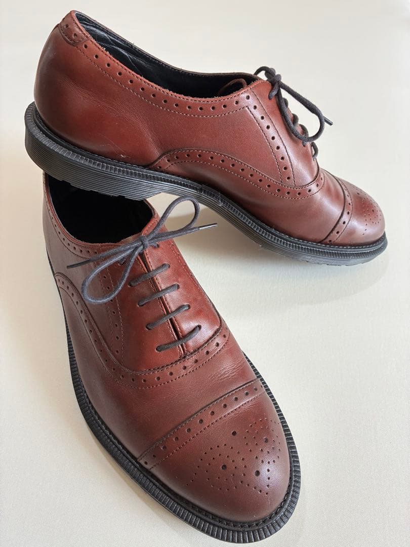 【美品】ドクターマーチン UK7 バーガンディ ウィングチップ