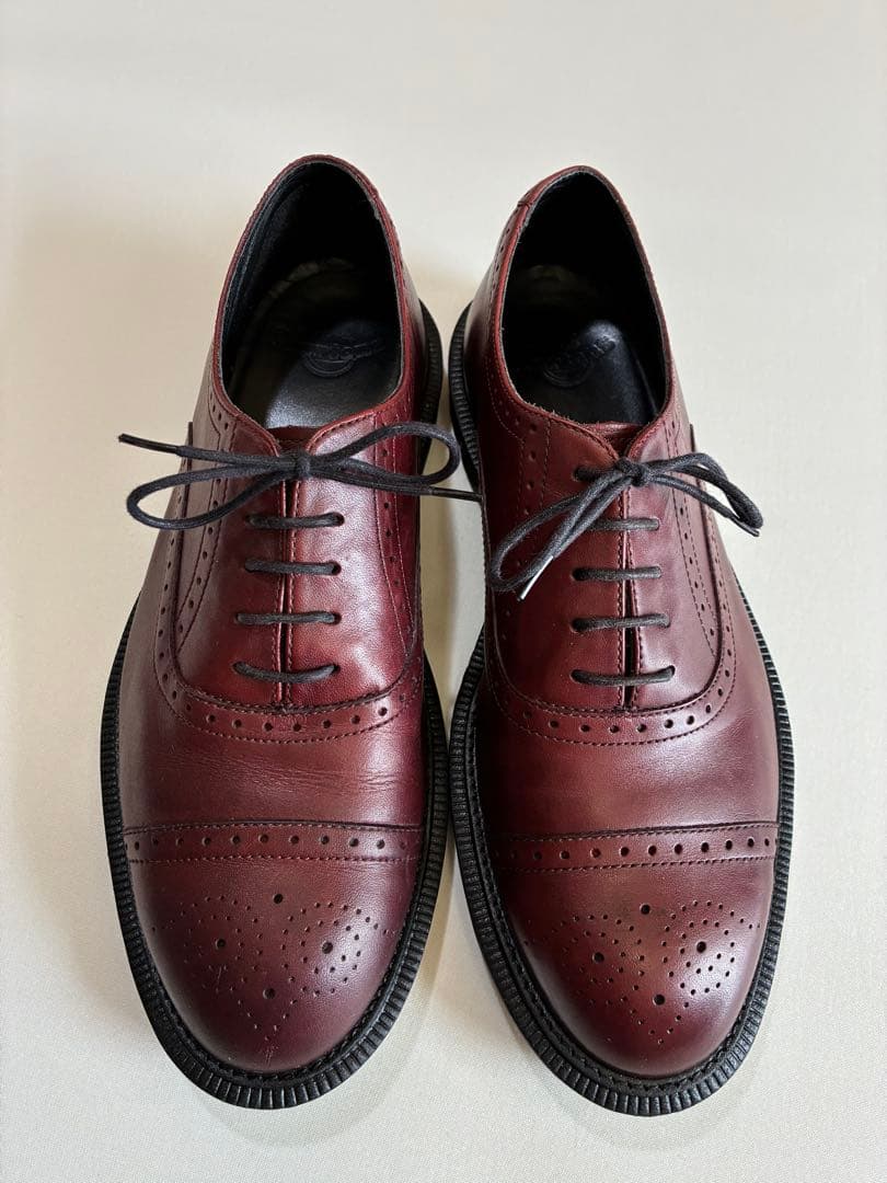 【美品】ドクターマーチン UK7 バーガンディ ウィングチップ