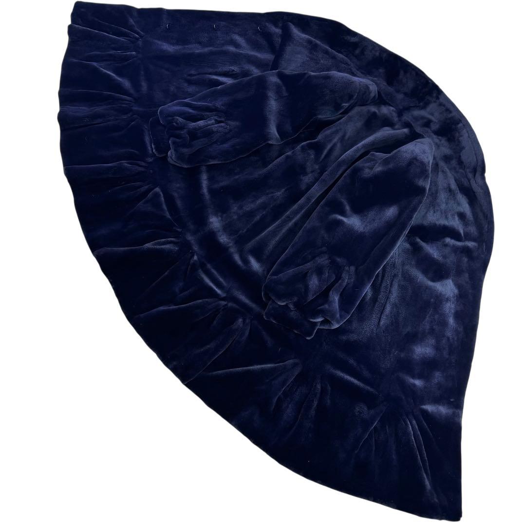 裾周り210 ミンク シェアード パープル コート フレア デザイン◎ XL相当