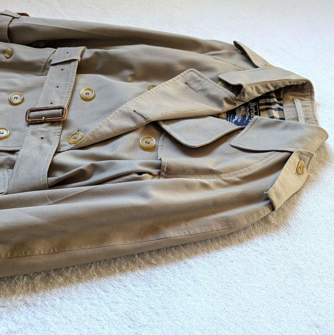 バーバリー トレンチコート ベージュ系 ノバチェック柄 ベルト付き ダブル