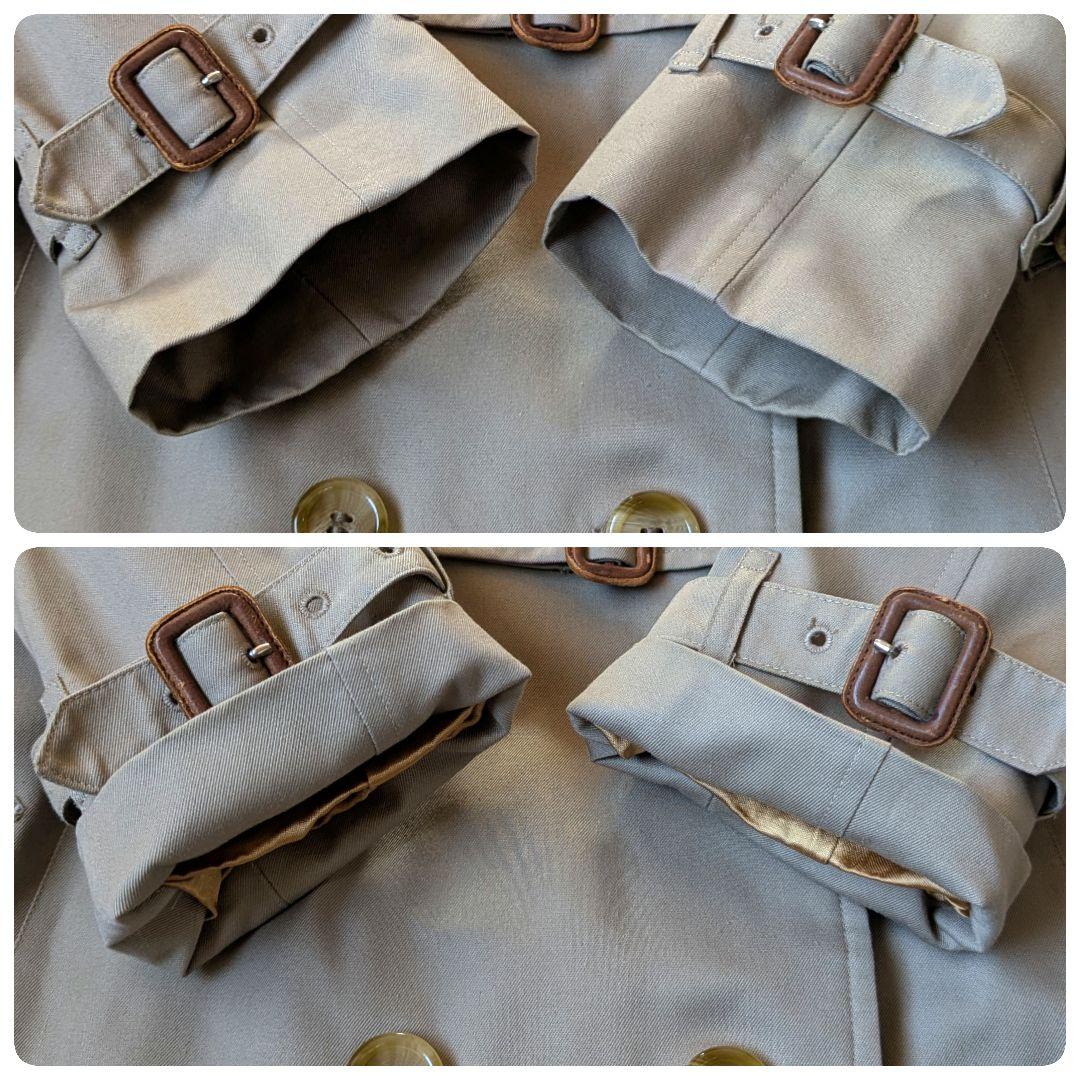 バーバリー トレンチコート ベージュ系 ノバチェック柄 ベルト付き ダブル