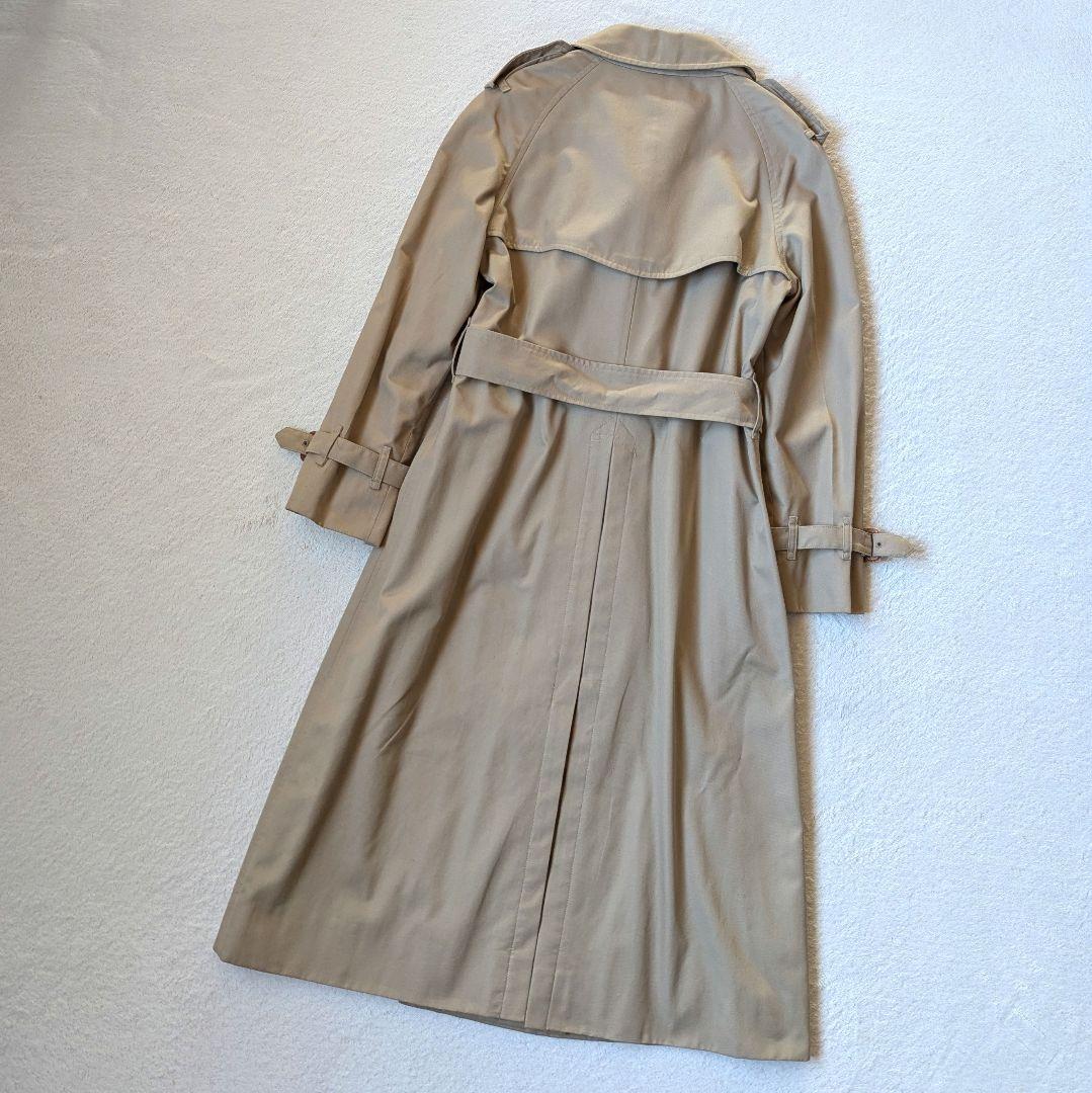 バーバリー トレンチコート ベージュ系 ノバチェック柄 ベルト付き ダブル