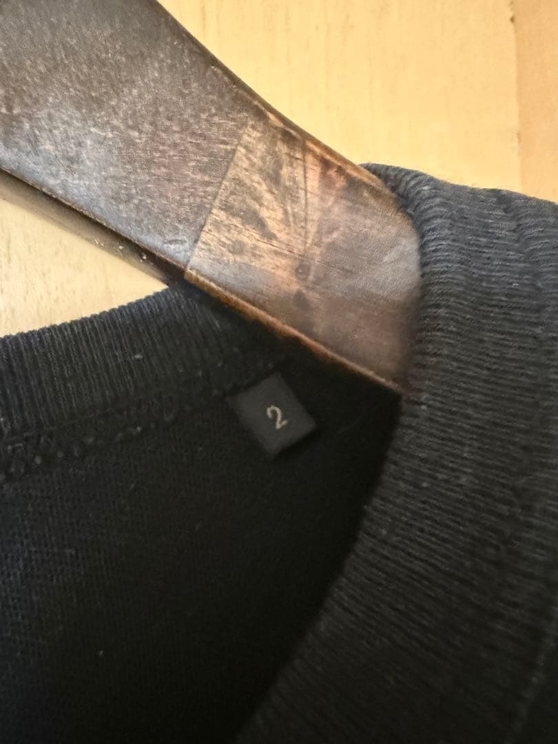 コモリ　COMOLI フットボールＴ　フェードブラック サイズ2