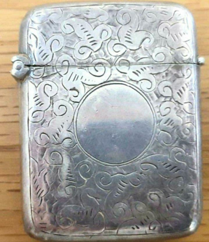 英国アンティーク　マッチケース　1800年代製造　タバコ