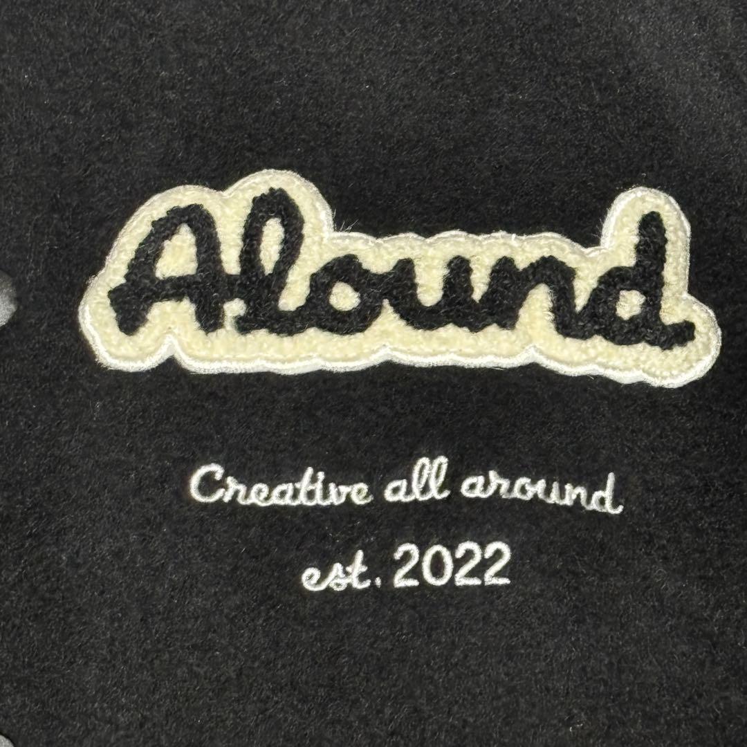 新品alound wool versity jacket スタジャンブラック　L