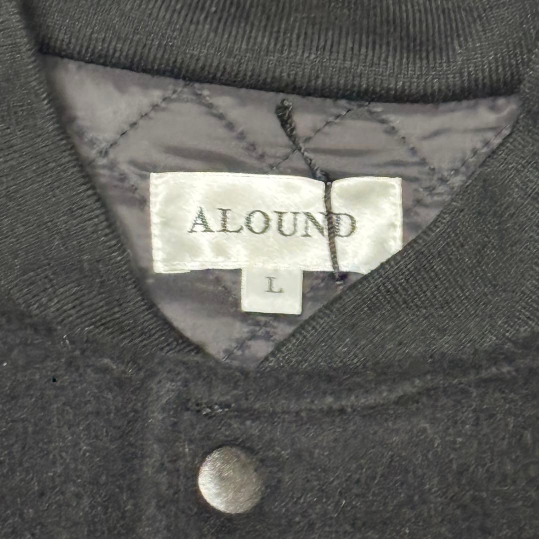 新品alound wool versity jacket スタジャンブラック　L