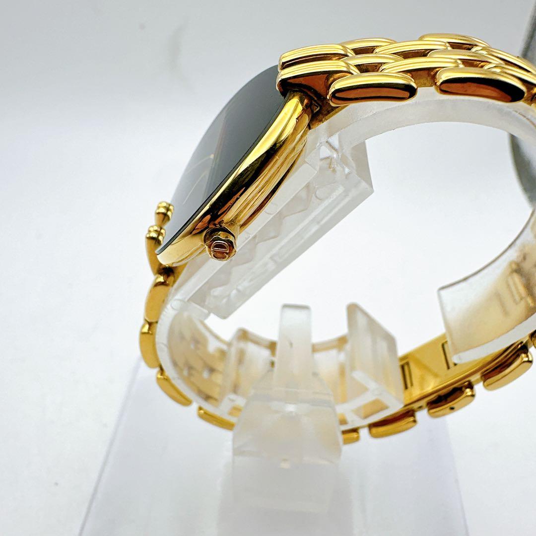 美品 稼動品 クリスチャンディオール バギラ ゴールド 黒文字盤