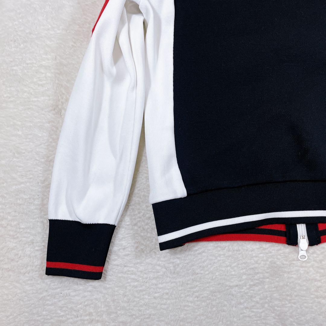 ディセンバーメイ　レディース　S　長袖　ブラック　ホワイト　ゴルフ　ダブルジップ