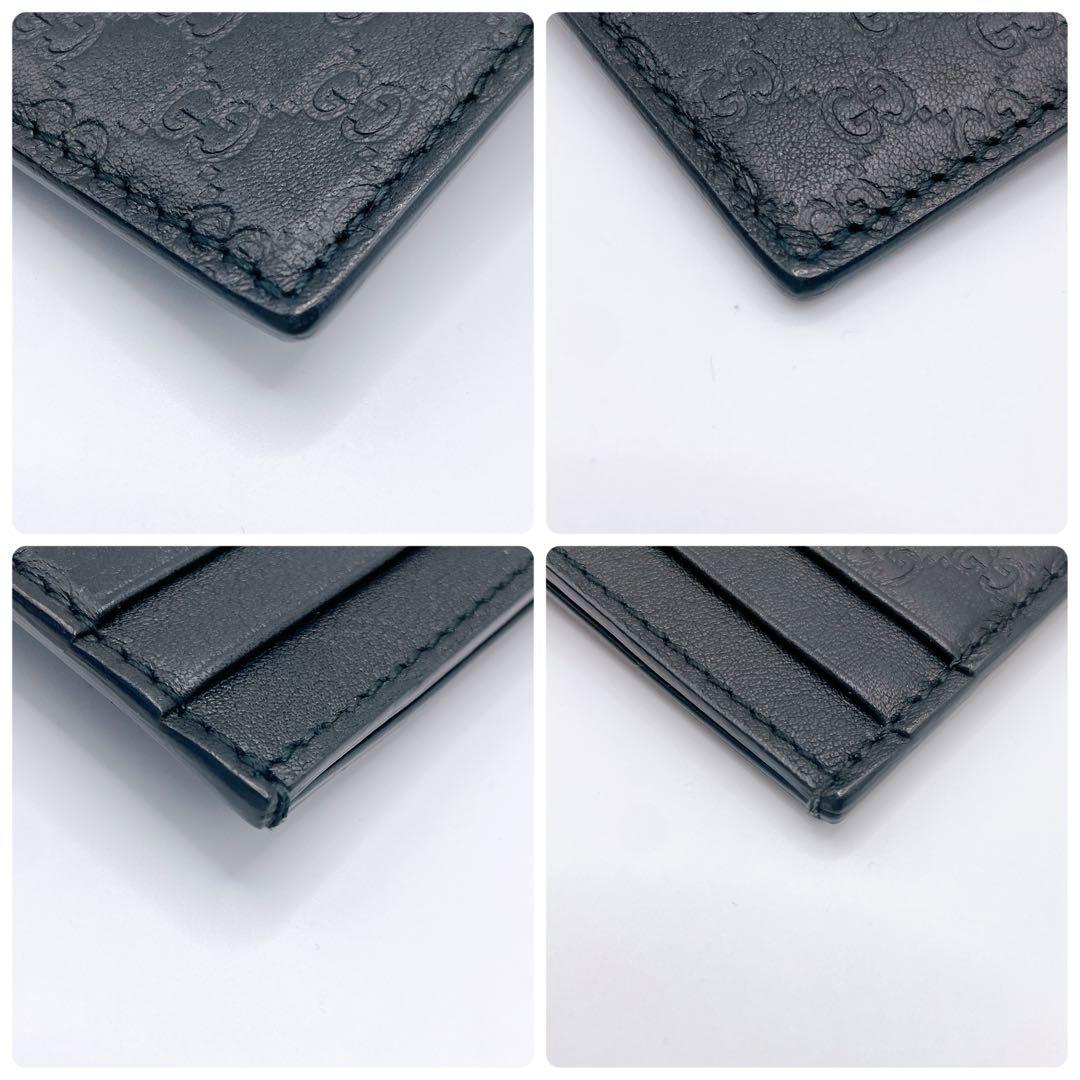 グッチ マネークリップ カードケース マイクロGG 黒　札入れ