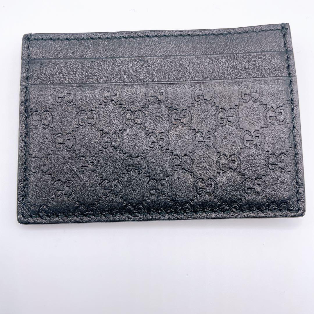 グッチ マネークリップ カードケース マイクロGG 黒　札入れ