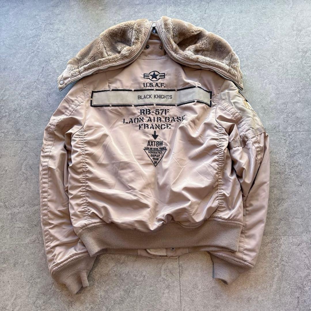 ジャケット・アウター AVIREX B-15 Bomber Jacket Black Knights