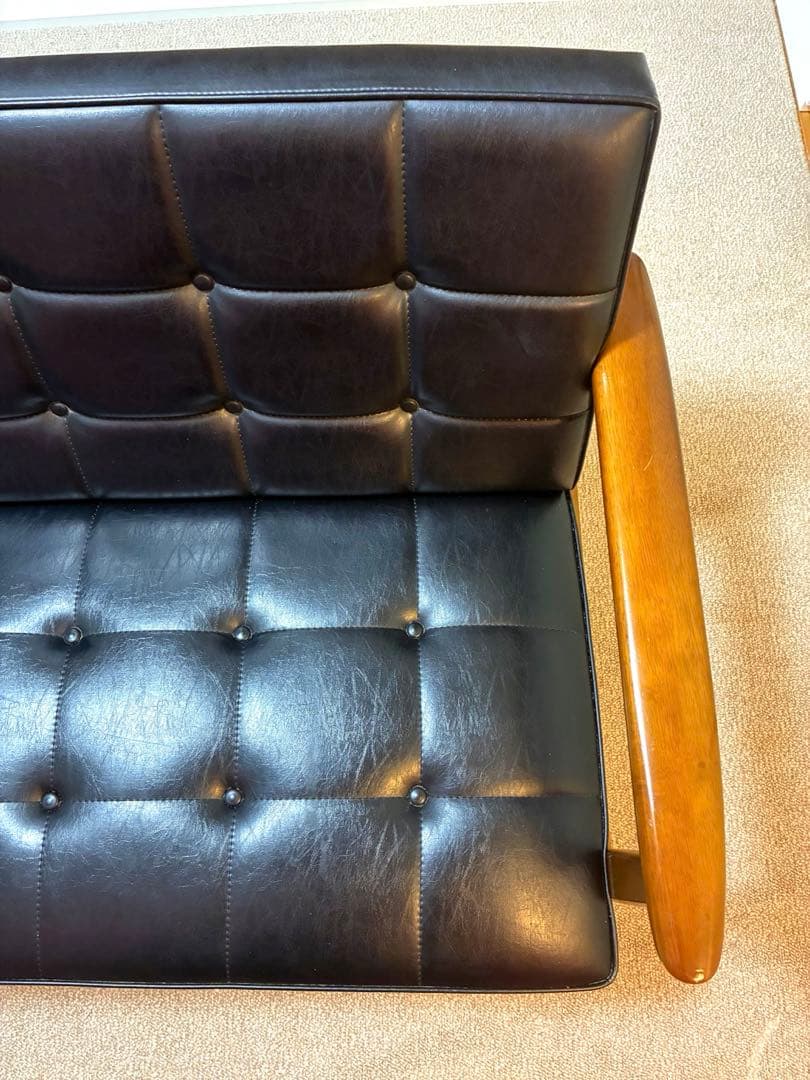 カリモク60 Kチェア 2シーター スタンダードブラック