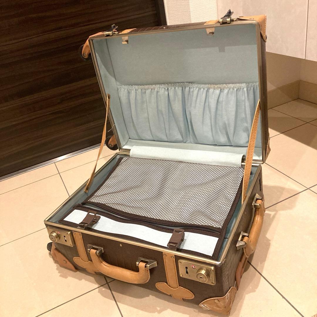 美品スーツケース　ブラウン合皮レザー